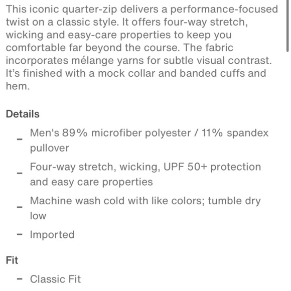 Peter Millar Perth Melange performance 1/4 zip blue Large golf outdoor LSCC 1908 - Picture 9 of 9